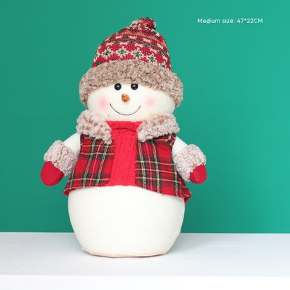 Christmas Red Fabric Retractable Long Legs