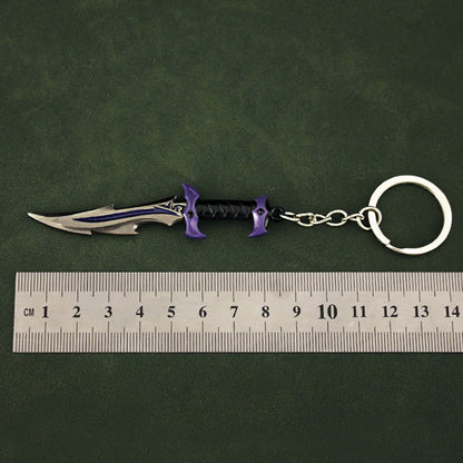 Shadow Secret Sect Weapon Plunder Knife Metal Toy Keychain 9cm