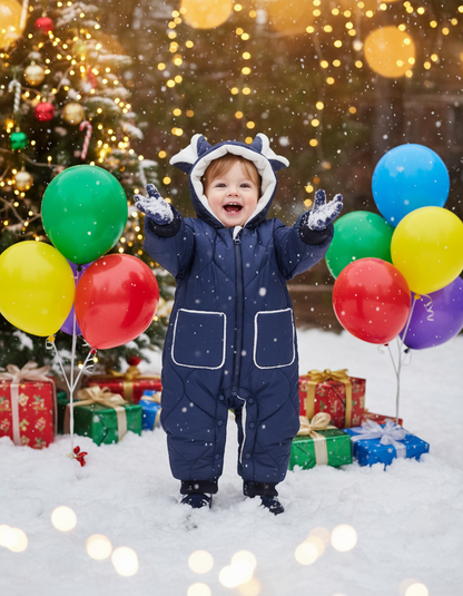 Children's Winter Climbing Clothes With Hooded Insulation