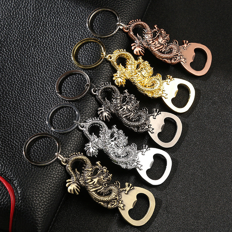 Color Steel Keychain Dragon Bottle Opener