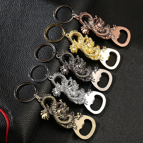 Color Steel Keychain Dragon Bottle Opener
