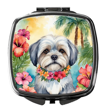 Lhasa Apso Luau Compact Mirror