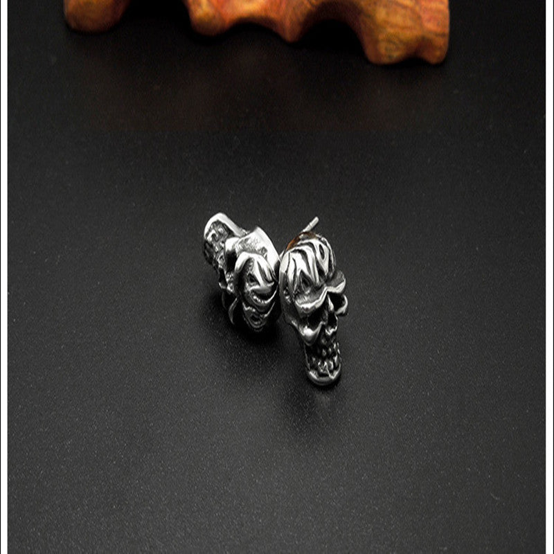 Skull Ghost Head Stud Earrings