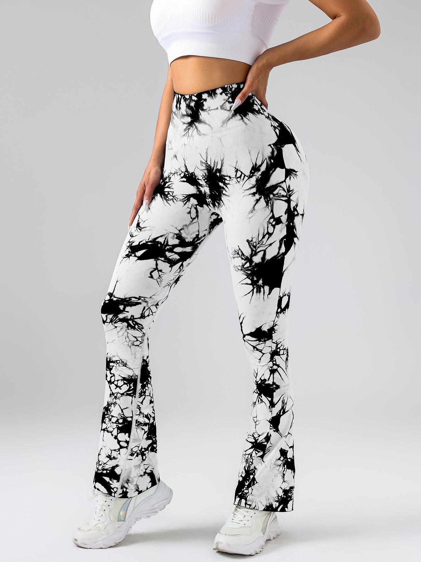 3 Pack Tie Dye Seamless High Waisted Workout Scrunch Butt Lifting Athletic, Leggings For Women Yoga Gym Athletic Pants
