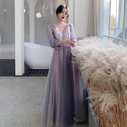 Xianqi Slim And Thin Sisters Queen's Bridesmaid Dress