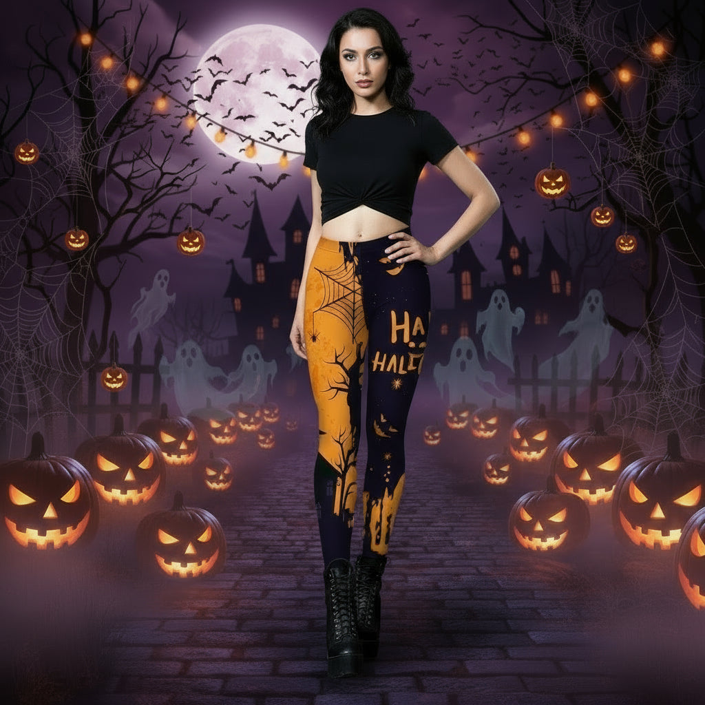 Women's Halloween Dark Style Printed Leggings