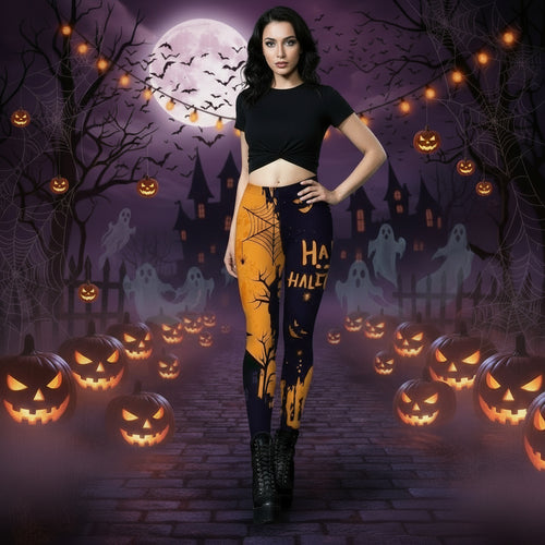 Women's Halloween Dark Style Printed Leggings