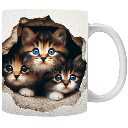 Cat Hollow Wall Ceramic Coffee Mug