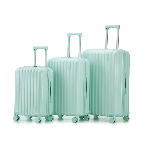 20  24  28  3 Pcs  Set In ABS Spinner Wheel Luggage, Carry On Suitcase, With Cup Holder & USB Port  Phone Holder