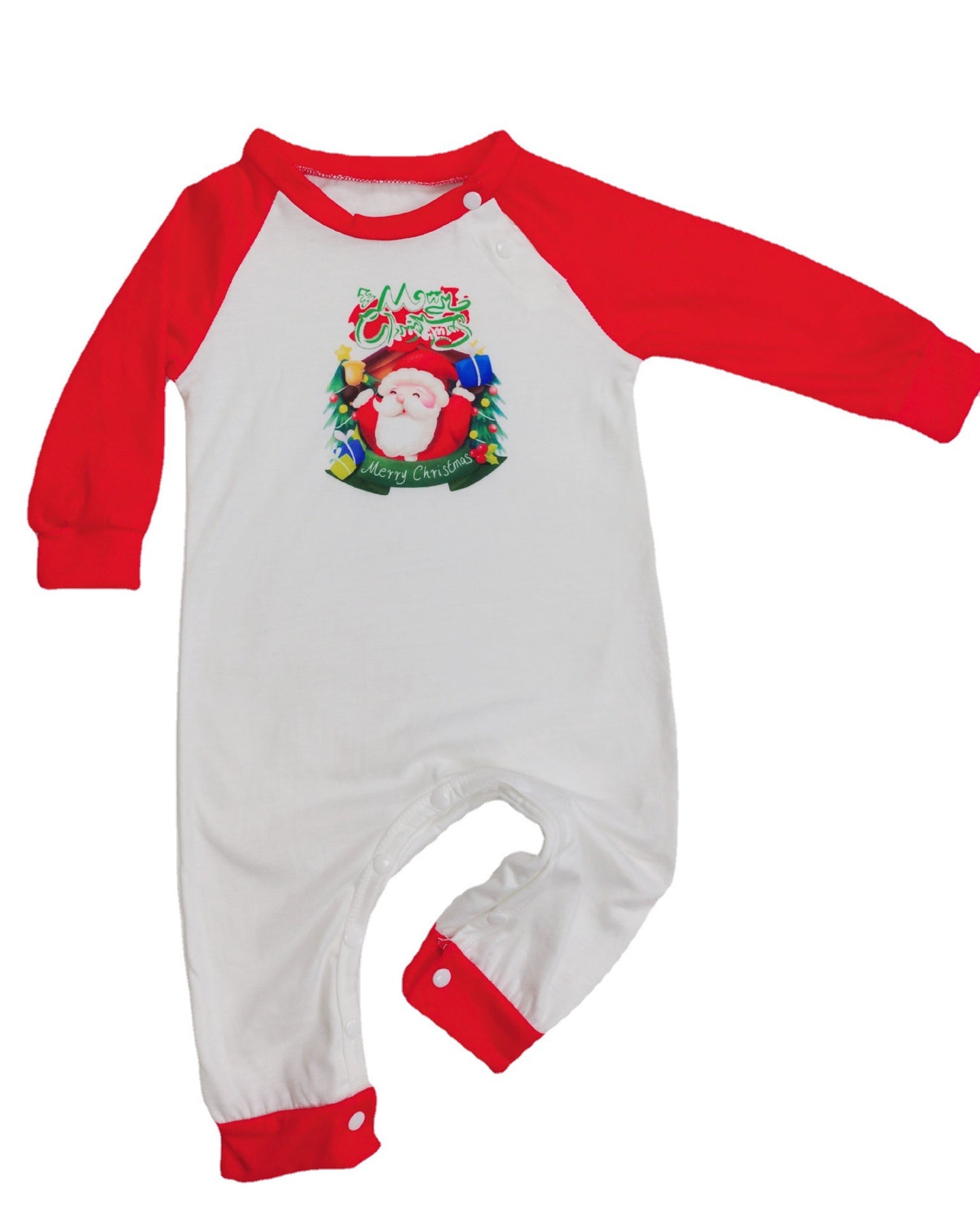 Christmas Parent-Child Set Long Sleeve T-Shirt Plaid Pants Family Matching Pajamas