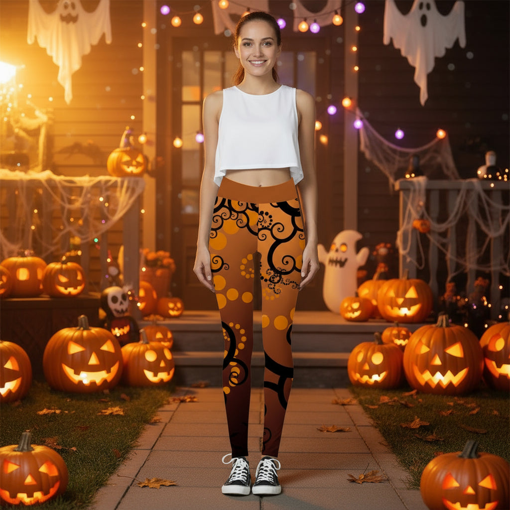 Women's Fashion Halloween High Waist Elastic Yoga Sports Leggings
