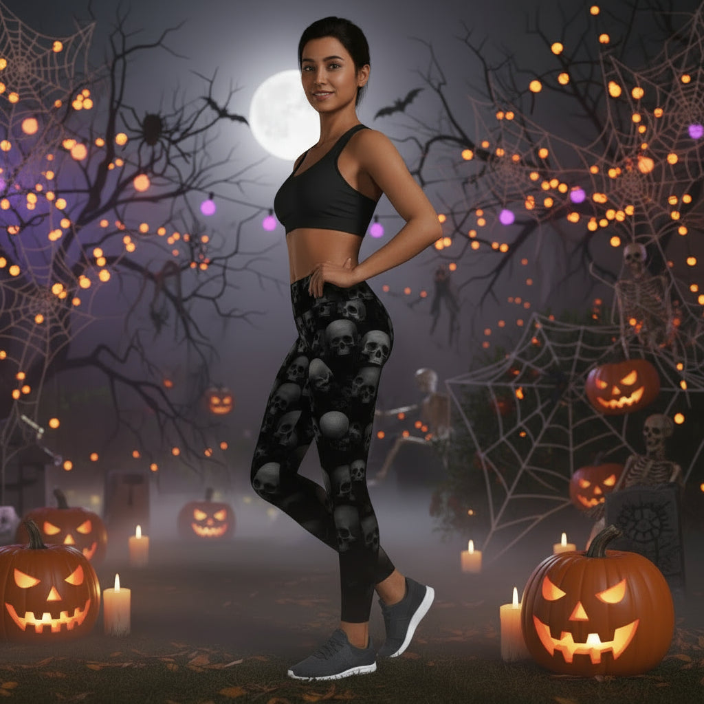Printed Leggings Halloween Sports Yoga High Stretch Pencil Pants