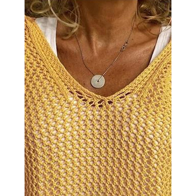 Women Fall Hoodies Sweater Knit V Neck Tops Casual Long Sleeve Pullover Shirts