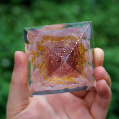 Crystal Ball Chakra Pyramid Epoxy Resin