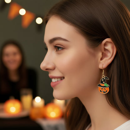 Halloween Cute Oil Drip Alloy Earrings Jewelry