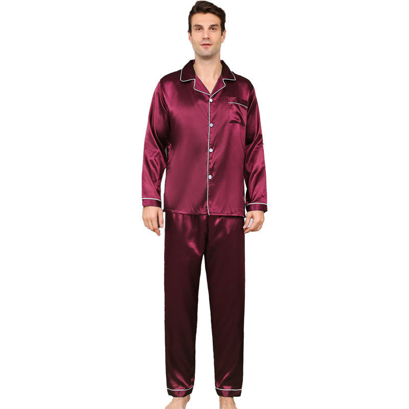 Ice Silk Men's Pajama Set