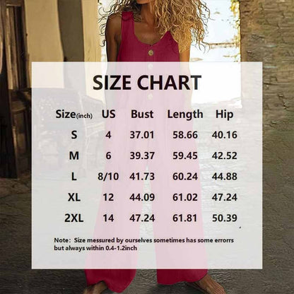 Women's Elegant Wide-Leg Jumpsuit - Button Front Formal & Casual Romper, Lightweight Wear