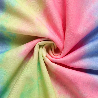 Toddler Girls Long Sleeve Tie Dye Hooded Dress Adorable & Comfortable Daily Wear For Kids