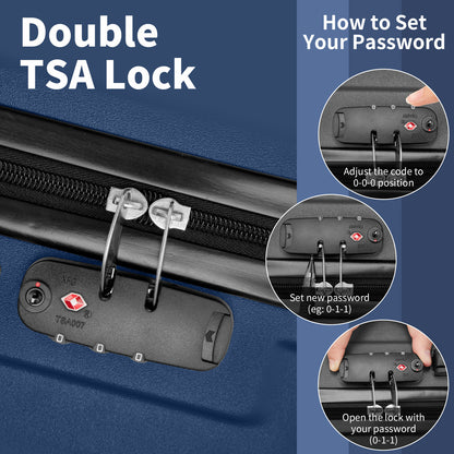 Three In One ABS PC Suitcase 20in 24in 28in Suitcase