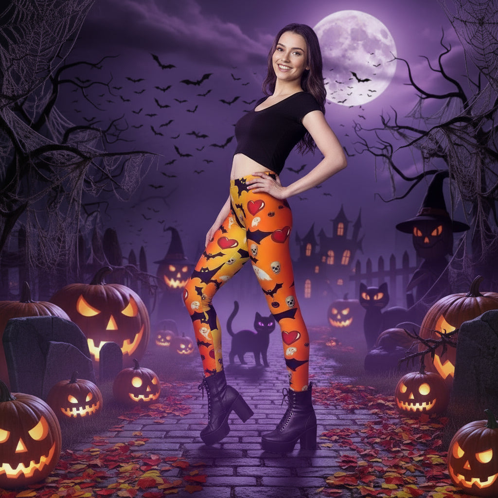 Halloween New Women's Leggings Bandage Printed Yoga Pants