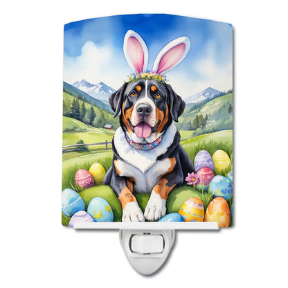 Greater Swiss Mountain Dog Easter Egg Hunt Ceramic Night Light