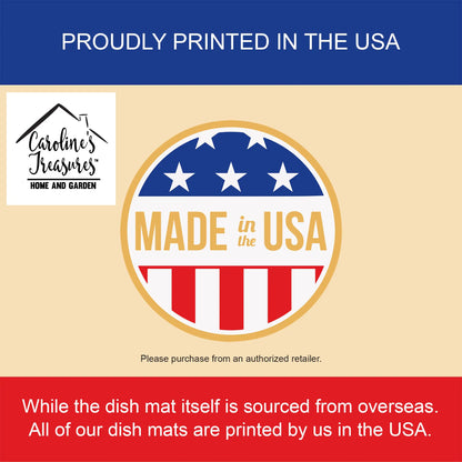 Tulips in Watercolor Dish Drying Mat