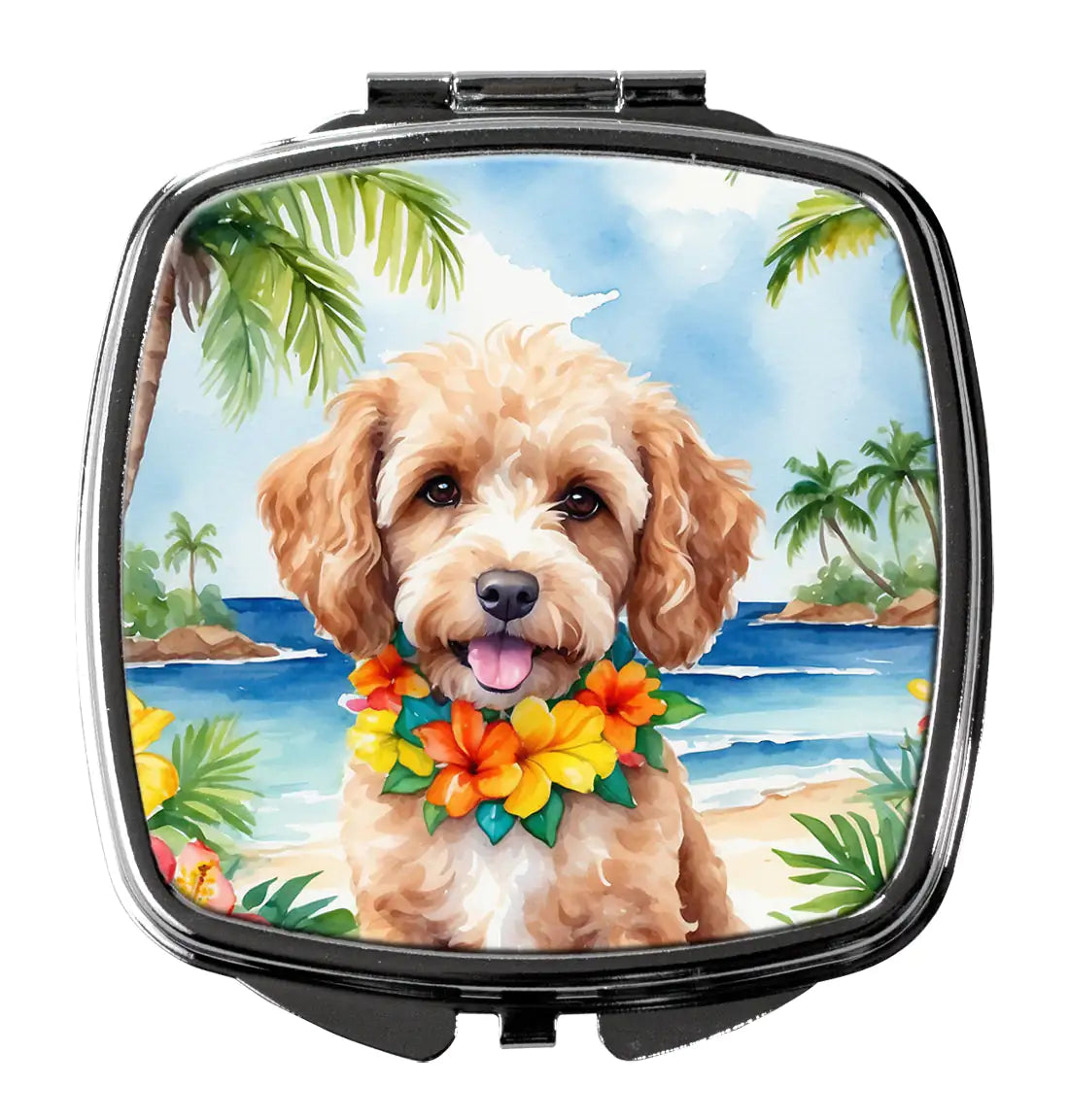 Cockapoo Luau Compact Mirror