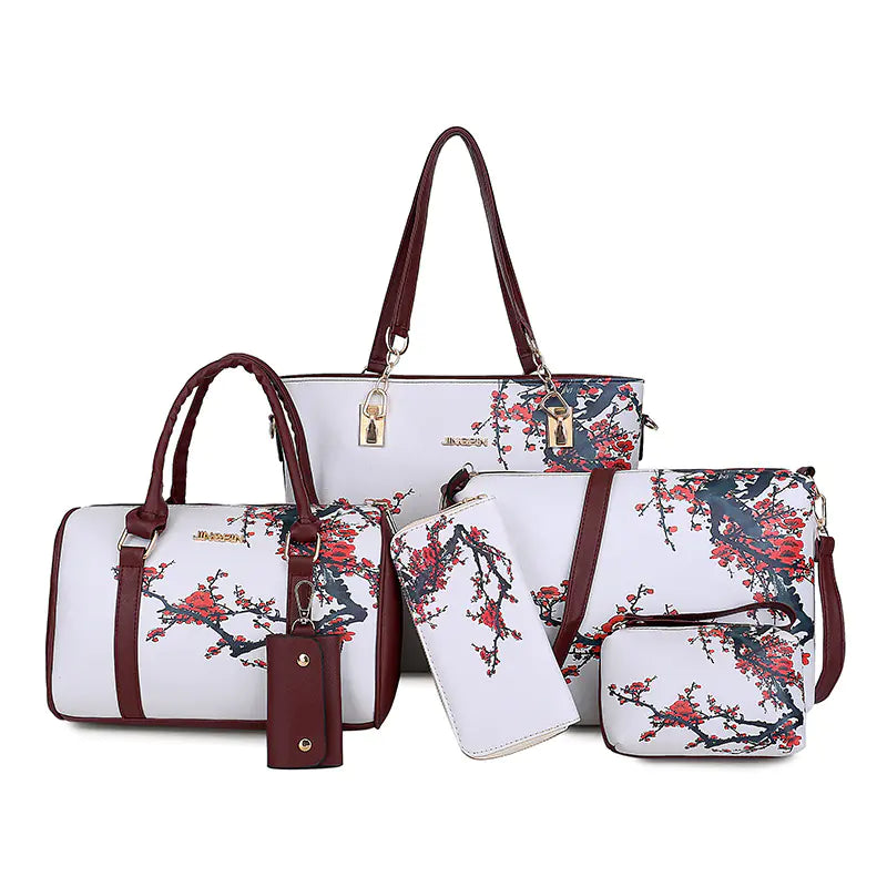 Women's Retro Handbag and Crossbody Purse Set