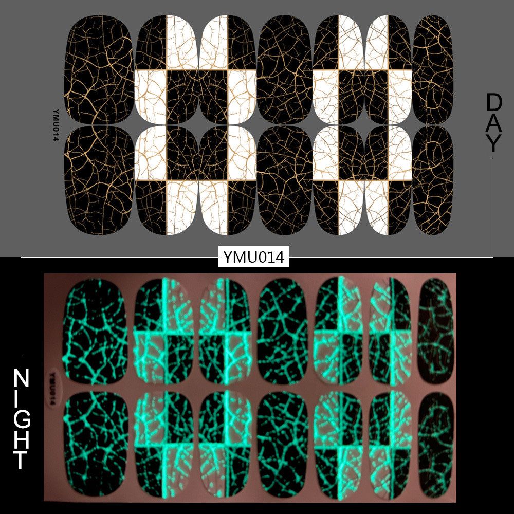 Luminous Halloween Skull Graffiti Sticker Set Of 12