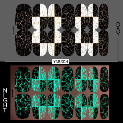 Luminous Halloween Skull Graffiti Sticker Set Of 12