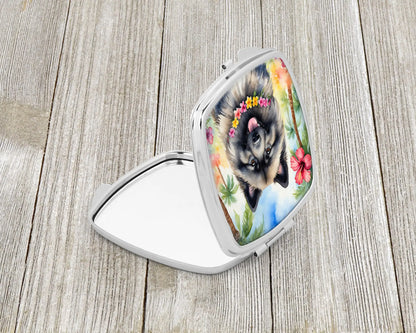 Keeshond Luau Compact Mirror