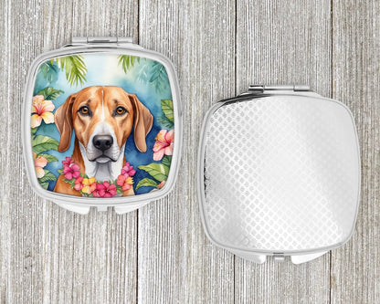 American Foxhound Luau Compact Mirror