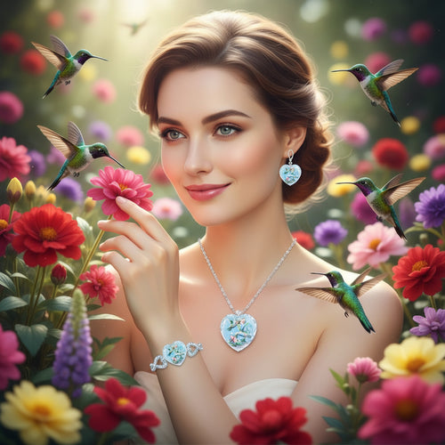 Crystal love necklace set with heart pendant necklace, matching earrings and bracelet