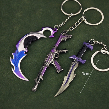Shadow Secret Sect Weapon Plunder Knife Metal Toy Keychain 9cm