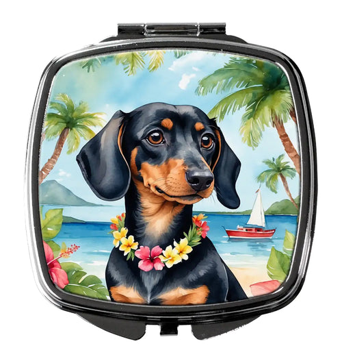 Dachshund Luau Compact Mirror