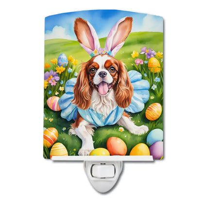 Cavalier Spaniel Easter Egg Hunt Ceramic Night Light