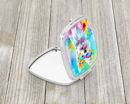 Westie Hippie Dawg Compact Mirror