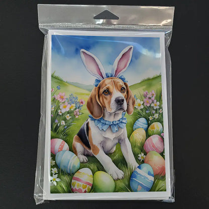Beagle Easter Egg Hunt Greeting Cards Pack of 8