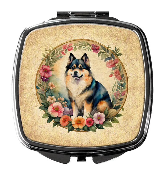 Finnish Lapphund and Flowers Compact Mirror