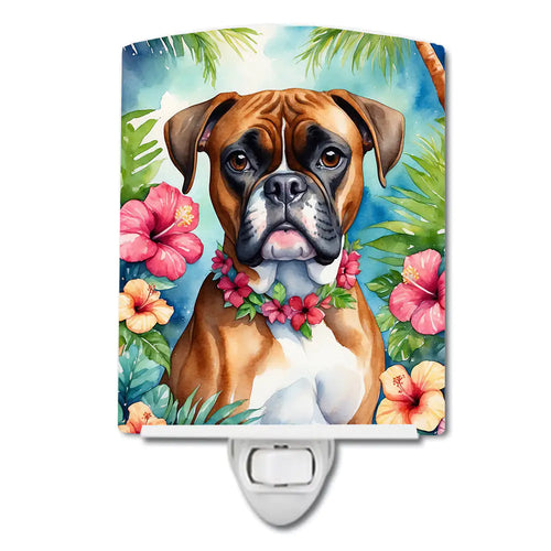Boxer Luau Ceramic Night Light