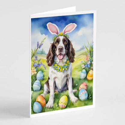 English Springer Spaniel Easter Egg Hunt Greeting Cards Pack of 8