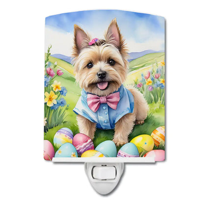 Cairn Terrier Easter Egg Hunt Ceramic Night Light
