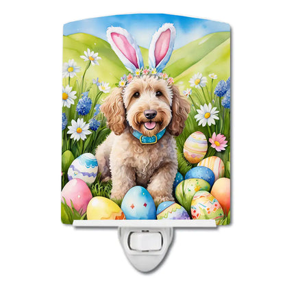 Labradoodle Easter Egg Hunt Ceramic Night Light