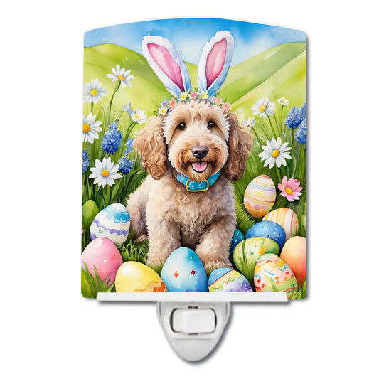 Labradoodle Easter Egg Hunt Ceramic Night Light