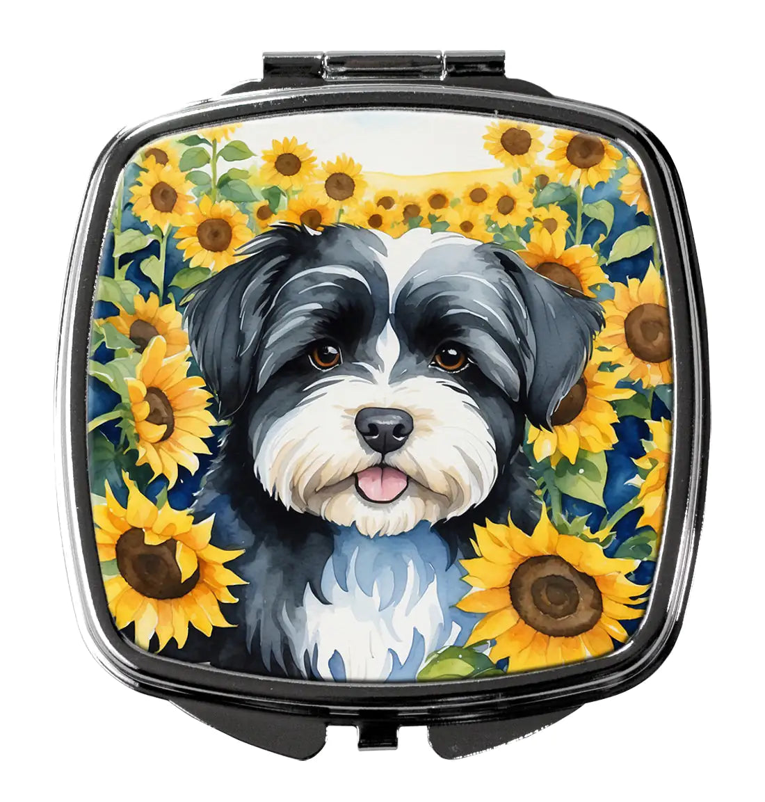 Havanese in Sunflowers Compact Mirror