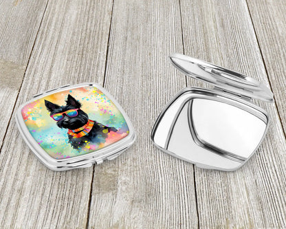 Scottish Terrier Hippie Dawg Compact Mirror