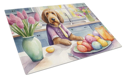 Decorating Easter Otterhound Glass Cutting Board