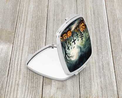 Graveyard Spooky Halloween Compact Mirror
