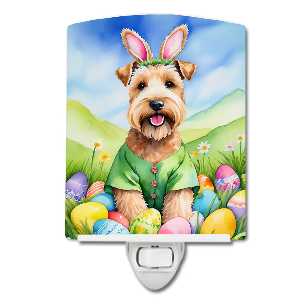 Wheaten Terrier Easter Egg Hunt Ceramic Night Light