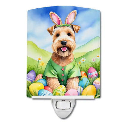 Wheaten Terrier Easter Egg Hunt Ceramic Night Light